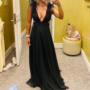 Long Black X-Small dress. Sacks Fifth Ave